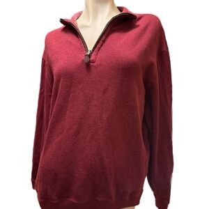 Daniel Cremieux Burgundy Half-Zip Sweater